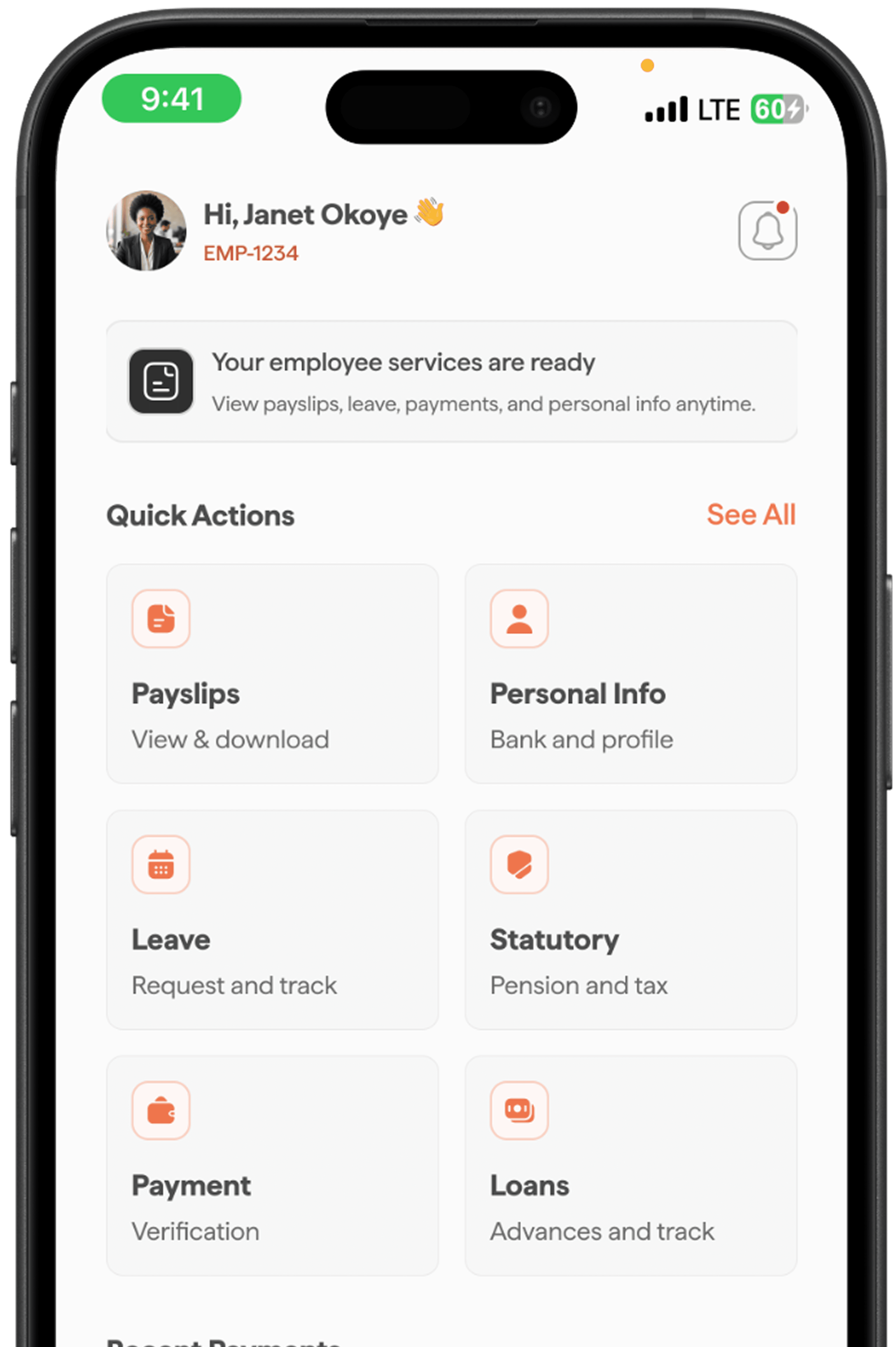 floHR employee app on mobile